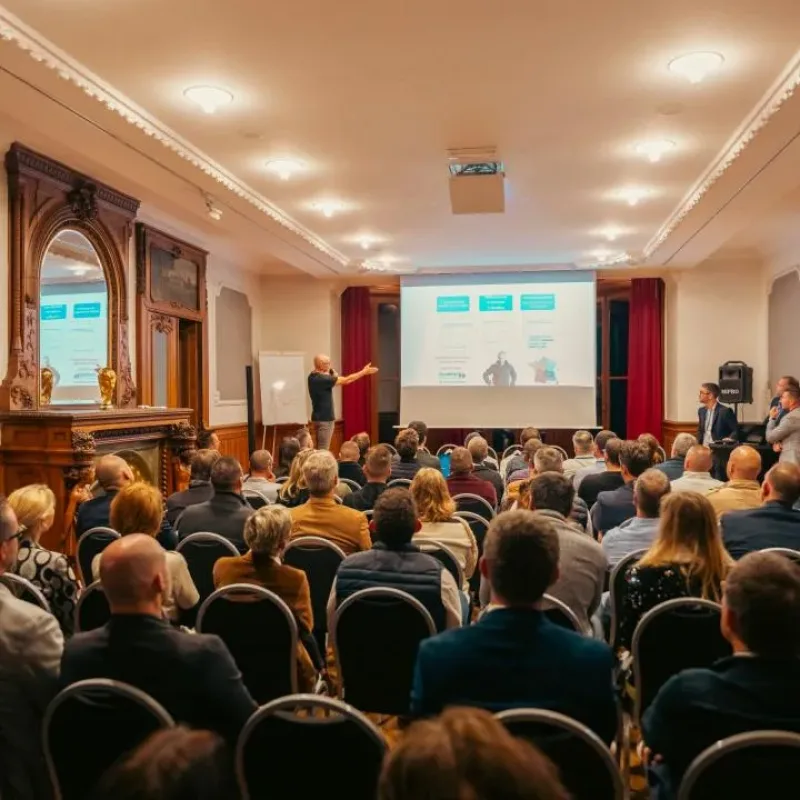 Moment d’événement photographié pour le projet Club Immobilier & Patrimoine Caennais