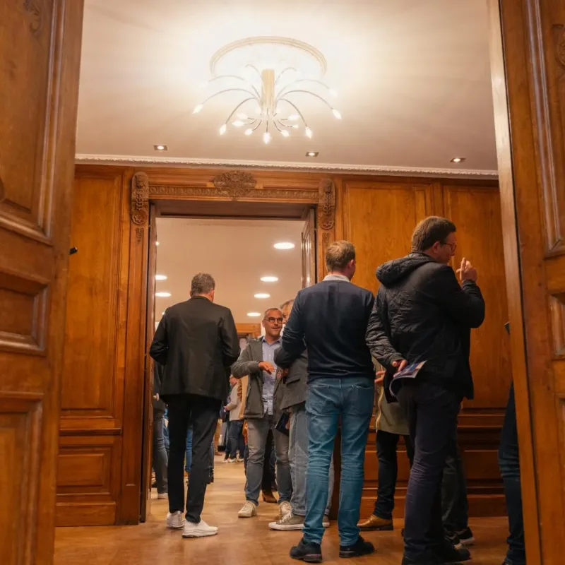 Moment d’événement photographié pour le projet Club Immobilier & Patrimoine Caennais